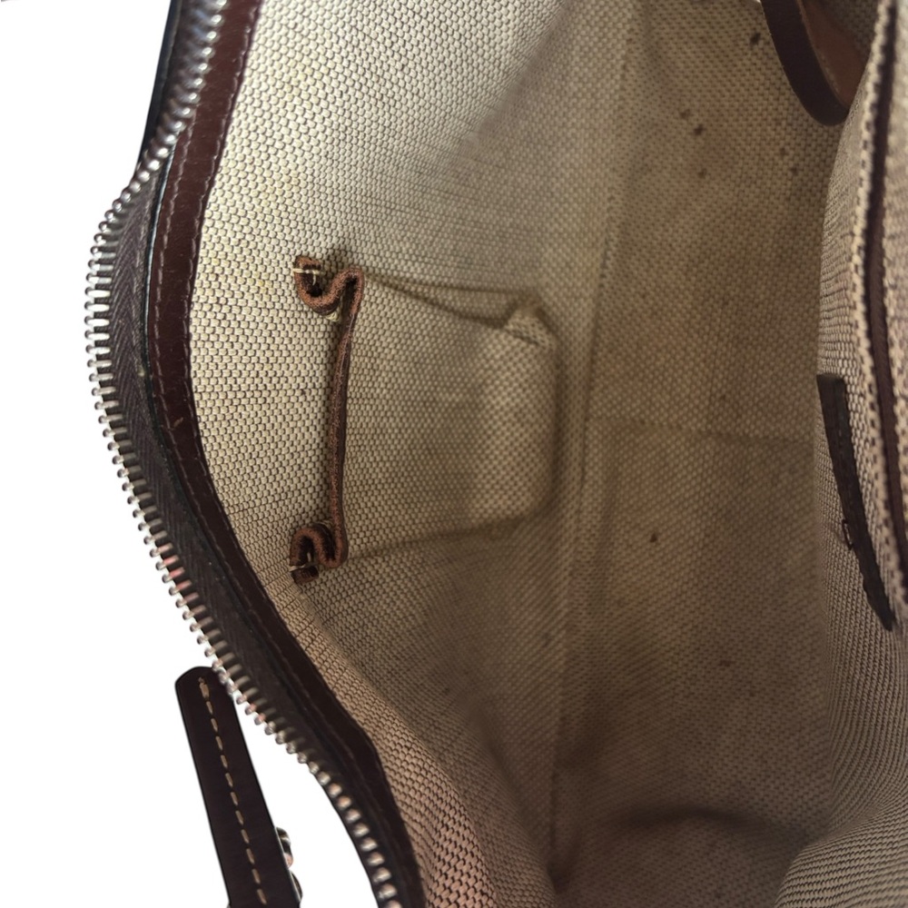 Dooney & Bourke Tan and Brown Monogram Shoulder Bag - Picture 12 of 16